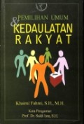 Pemilu dan Kedaulatan Rakyat