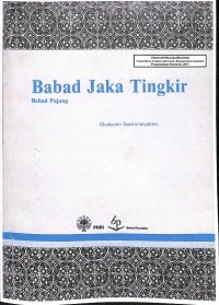 Babad Jaka Tingkir : Babad Pajang (Pojok Penginyongan)