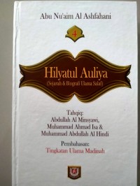 Hilyatul Auliya ( sejarah & biografi ulama salaf) Jilid 4