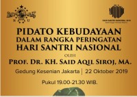 Pidato kebudayaan dalam rangka hari santri nasional (HSN) Tahun 2019