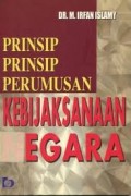 Prinsip-Prinsip Perumusan Kebijaksanaan Negara