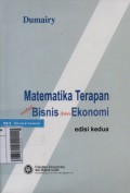 Matematika Terapan untuk Bisnis dan Ekonomi 	Dumairy 		BPFE